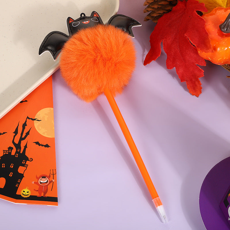 Wholesale Halloween Cartoon Bat Fur Ball Pens